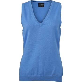 Daiber JN 656 / Дамски пуловер с V-образно деколте - ледено синьо XS (020656k9200)