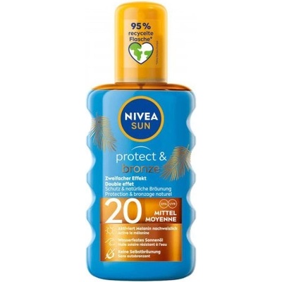 Nivea sun protect and bronze СЛЪНЦЕЗАЩИТНО МЛЯКО СПРЕЙ ЗА ТЯЛО spf 20 200 МЛ. spf20/ spf30/spf50 200мл