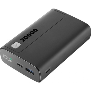 Cellularline Външна батерия Cellularline - Elite, 20000 mAh, 20W, черна (15201)