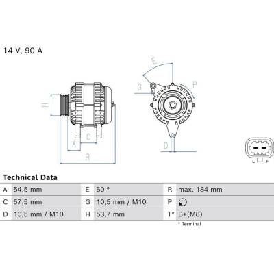 generátor BOSCH 0 986 083 810
