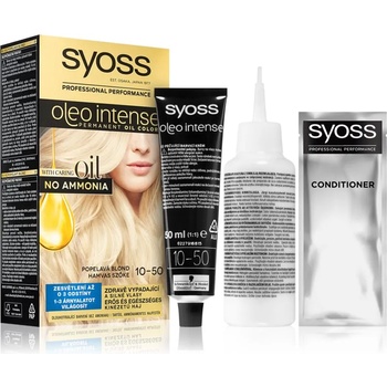 Syoss Oleo Intense перманентната боя за коса с олио цвят 10-50 Light Ashy Blond