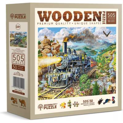 WOODEN CITY Dřevěné Železnice 2v1 EKO 505 dílků