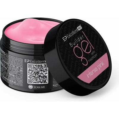 Excellent Pro stavební Uv Led gel s tekutou pamětí Intense pink 50g