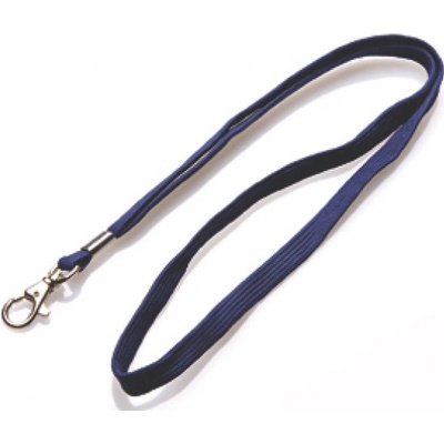 Šňůrka na krk Promex s karabinou 1 cm navy