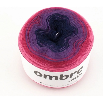 MILA OMBRE MERINO 1200m/3nitka MM12R - Fialky