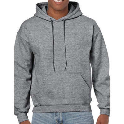 Gildan Unisex mikina s kapucňou G18500 Graphite Heather