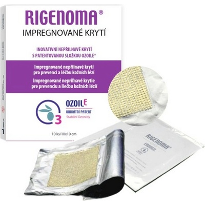 RIGENOMA impregnované nepřilnavé krytí s OZOILE 10 ks