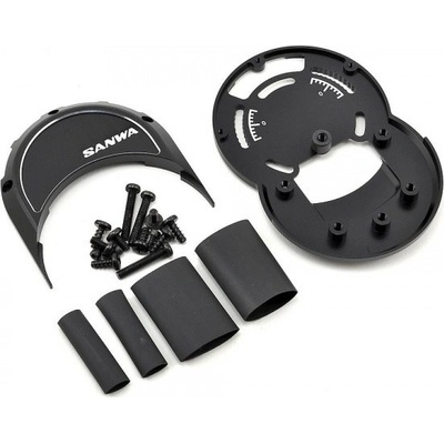 SANWA M12/M12S hliníkové díly držáku volantu černé