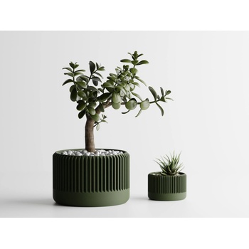 Ваза Delta 1 Голяма, 141x141xH92mm - Тъмнозелен Мат