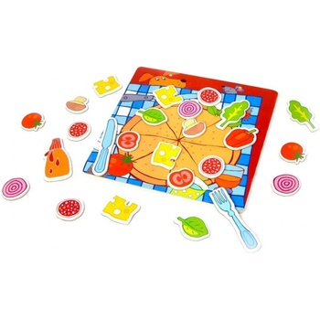 Classic World Дървена пица с магнитни части (3579)