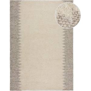 Flair Rugs Кремав ръчно изработен килим със смес от вълна 160x230 cm Minerals Border - Flair Rugs (503119376409)