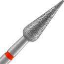 Staleks Diamantová fréza "Pointed Pear" červená 4 mm/12 mm FA100R040/12