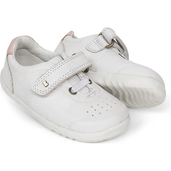 bobux Outlet: Step up Ryder Trainer: Обувки за прохождане от естествена кожа - White + Seashell - Размер No18 (730206-18)