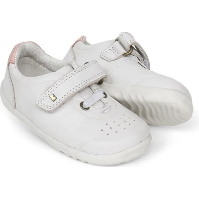 bobux Outlet: Step up Ryder Trainer: Обувки за прохождане от естествена кожа - White + Seashell - Размер No18 (730206-18)