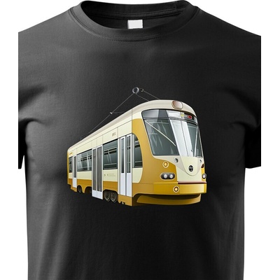Dětské triko Tramvaj Černá Canvas Dětské tričko Bezvatriko.cz 1834