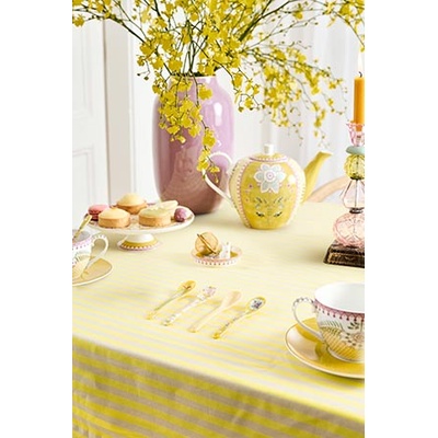 Pip Studio Lily&Lotus Sada porcelánových lžiček žlutá 4 ks