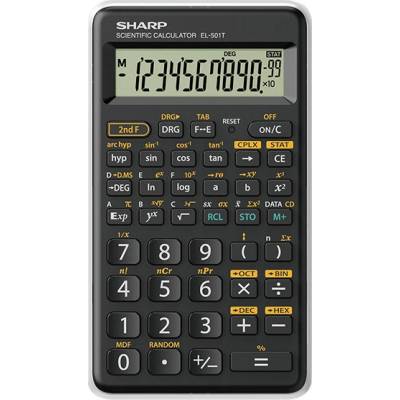 Sharp kalkulačka EL-501TWH, černá, vědecká, desetimístná