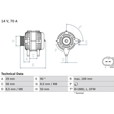 Alternátor BOSCH 0 986 048 891