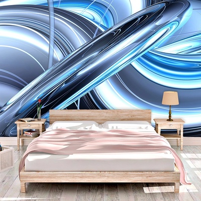 Tapeta SABLIO Modrá abstrakce, rozměry 336x220 cm