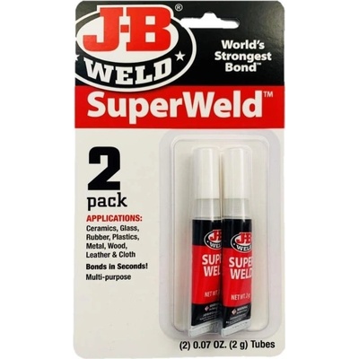 J-B WELD 33102 sekundové lepidlo v dvoch tubách SuperWeld 2-Pack 2 x 2 g