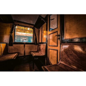 DIMEX ART s. r. o Флизелинов фототапет интериор на стар влак 375 x 250 см