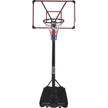 Lean Toys Basketbalový kôš s nastaviteľným stojanom 200-305 cm čierny