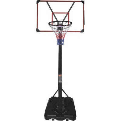 Lean Toys Basketbalový kôš s nastaviteľným stojanom 200-305 cm čierny