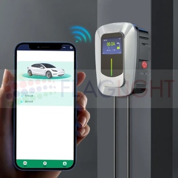 11 kW Трифазна Зарядна Станция тип 2, 16 А, Монтаж на стена, Управление на достъпа с чип, WiFi контрол, вграден протокол OCPP1.6 за картови плащания (FL-EU006-5)