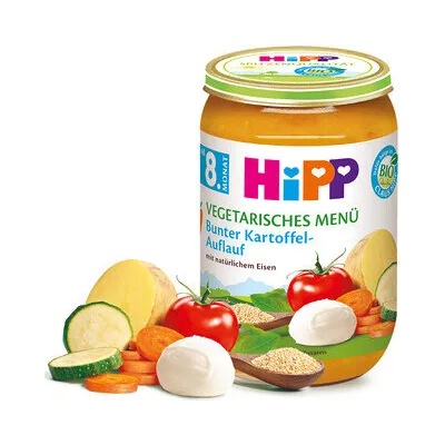 Hipp пюре БИО вегетарианко меню зеленчуци на фурна с моцарела - 220 г