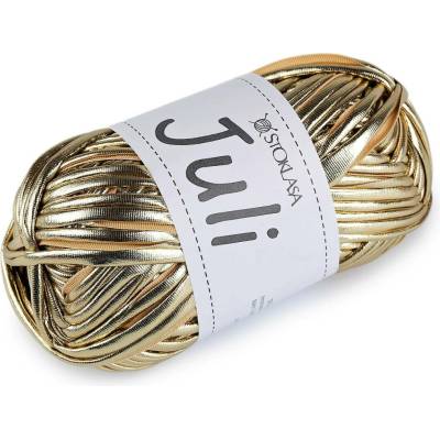 Pletací příze Juli metalická 100 g Varianta: 12 zlatá sv., Balení: 1 ks 60687/157430/283677