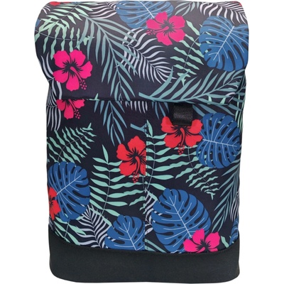 Tapple Černo-modro-červený květinový s klopou Harmony 19 l