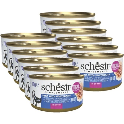 Schesir Счесир кот тон на с аншоа в бульон 12 x 70 г