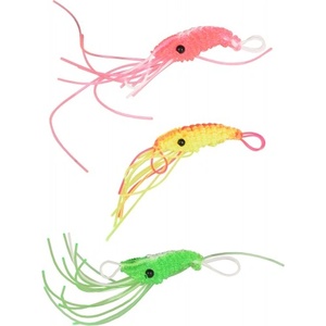Flamingo Toy Isaiah Shrimp Multiple colours - играчка за котка, пластмасова скарида, 8 х 1, 5 см - 1 бр, Белгия - 502074