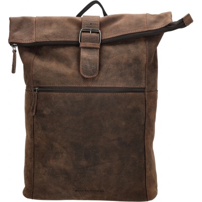 Kožený unisex Hide & Stitches Idaho tmavě hnědý 19 l