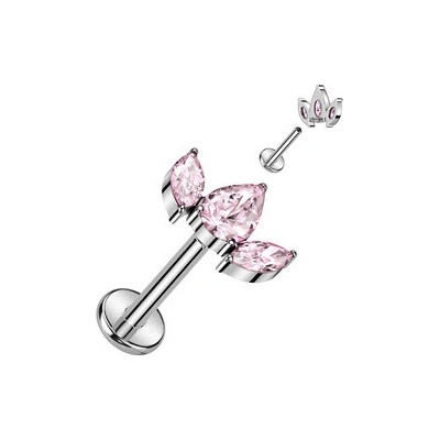 Šperky4U piercing do brady labreta titan TIT1277-P