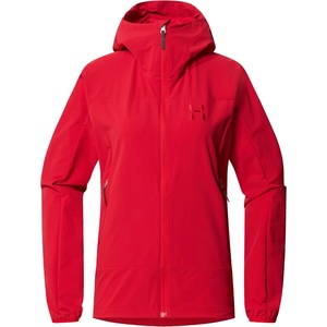 Haglöfs Дамско софтшел яке Haglöfs Women's Rosson Softshell Hood Softshell jacket - Bright Red (103-2405-0114)