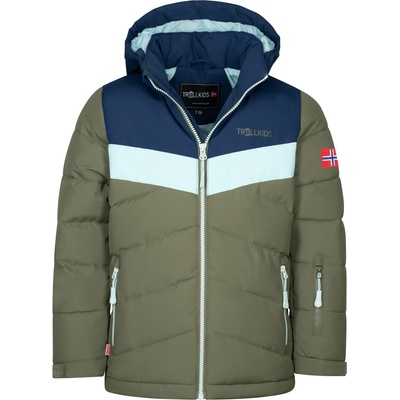 TROLLKIDS Детско зимно яке Trollkids Girl's Gryllefjord Jacket Winter jacket - Navy / Dusky Olive / Frosty Mint - размер 92 (EU) (703-3289-0411)