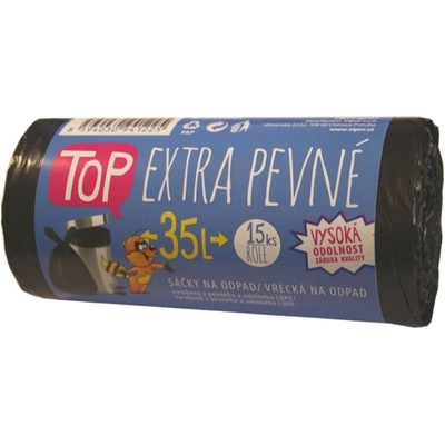 Vipor Top LDPE extra pevné 35 l 20 µm 15ks černé