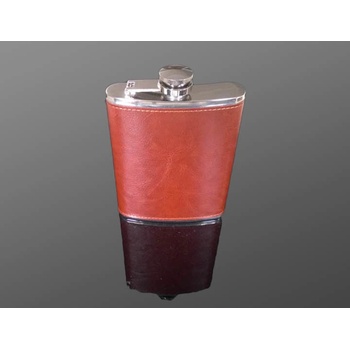 Ploskačka hnedá kožená 240 ml
