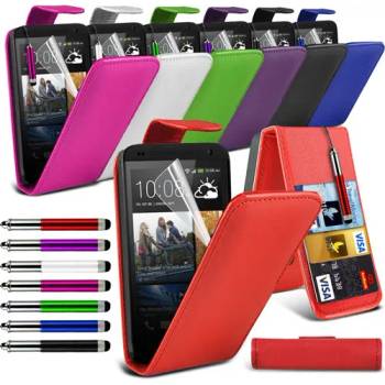 Image 1 of HTC Desire 610 Flip Кожен Калъф + Протектор и Стилус