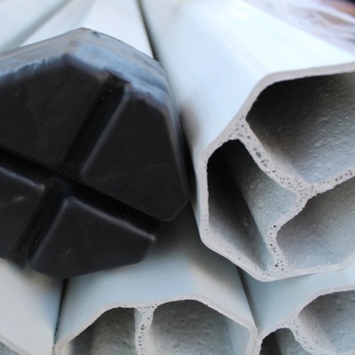 STAD Оградни стълбове от pvc с комплект тапи, Височина 2, 50м, Ф80мм (ogs0020)