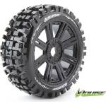 LOUISE RC Гуми за офроуд бъги фабрично залепени Louise RC B-ULLDOZE 1/8 Buggy Tire Set Mounted Soft Black Spoke Wheels Hex 17mm LOUT324SB (LOUT324SB)