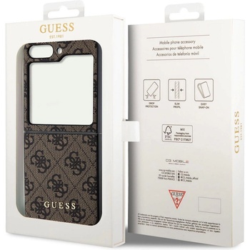 GUESS Гръб Guess 4G Charms Case за Samsung Galaxy Z Flip 5 - Кафяв (3666339171957)