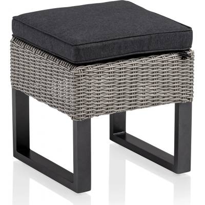 KETTLER Malá podnožka / taburet z technorattanu Palma Ash-Antracit 42 x 42 cm 0103403-5500