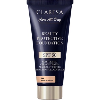 Claresa Care All Day hydratačný make-up s filtrom SPF50 2W Medium Warm 30 ml