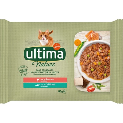 Ultima Cat Nature losos a treska 12 x 85 g