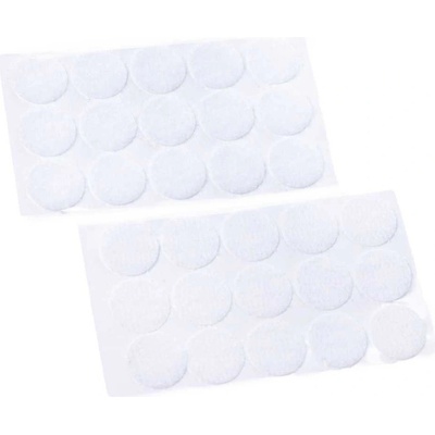 Suchý zips samolepiaci Ø 2 cm biely