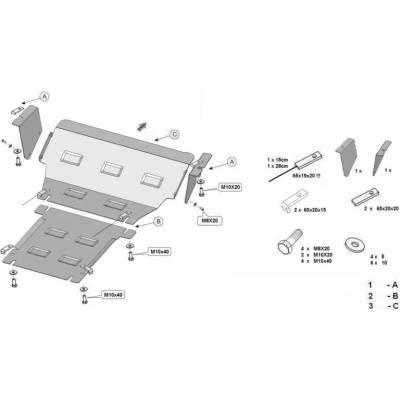 Kryt pod motor MERCEDES-BENZ M-CLASS (W163) - Plech - 8595698043559