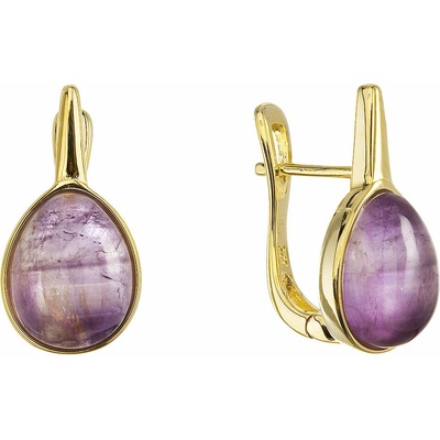Evolution Group Pozlacené náušnice kapky s ametystem 11730.3