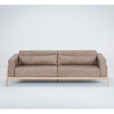 GAZZDA Светлокафяв диван от биволска кожа с масивна дъбова конструкция , 240 см Fawn - Gazzda (088-00002)